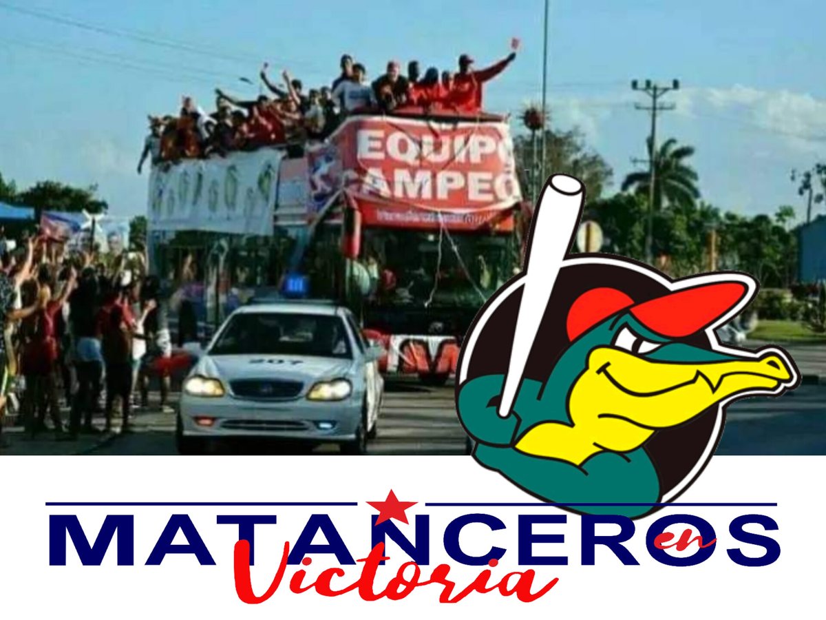 🇨🇺Campeones de la II Liga Élite del Béisbol ⚾ Cubano‼️recorren Consejos Populares en la ciudad de Matanzas. 
 ⏰ Inicia a las 4:15pm por el consejo popular Canimar el recorrido por toda la ciudad hasta culminar con un encuentro con todo el pueblo a las 5:00pm en el Tenis.