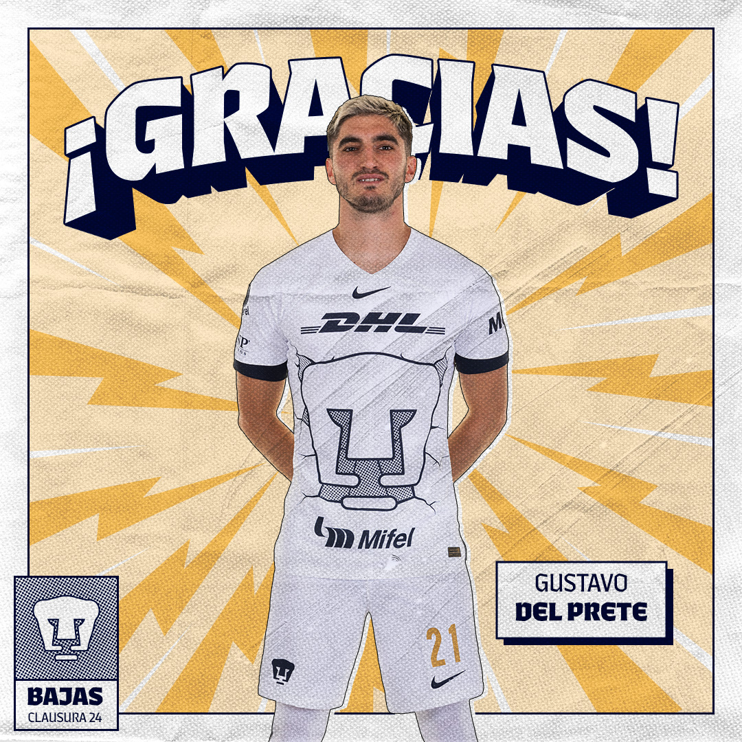PumasMX's tweet photo. Gracias, ‘Tuti’, por toda tu entrega y profesionalismo con los Pumas. 
Deseamos que vengan muchos éxitos en tu carrera.

#DePumasSoy #DeCanteraSomos https://t.co/E6FgqNDBzr