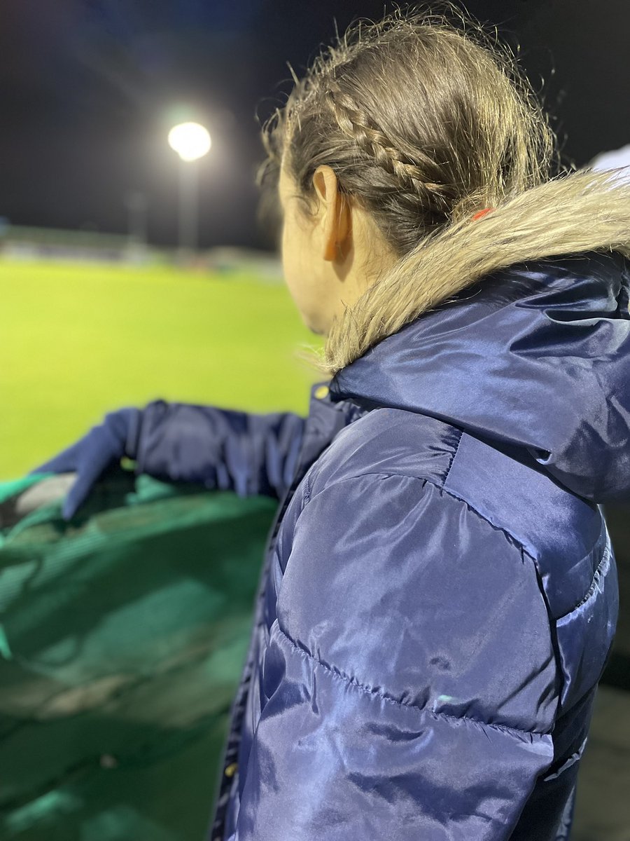 Straight from football training, to support @CAFCWomen under the lights at The Oakwood. Come on You Reds! #cafc #cafcwomen #uta #ContiCup