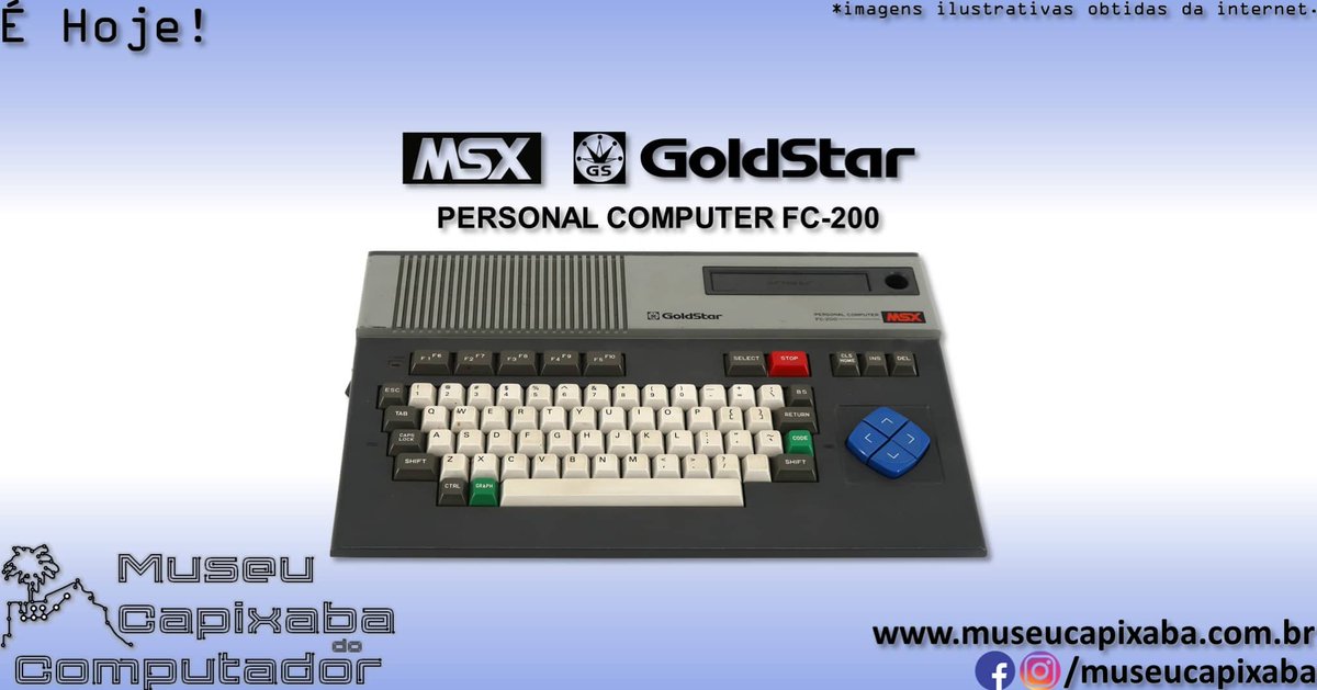 museucapixaba's tweet photo. É hoje!

O microcomputador MSX Goldstar FC-200 de 1984

Faz 40 anos!

+em https://t.co/8zX4R38qUo

#MuseuCapixaba #mcc #éhoje #museu #Tecnologia #Retro #Geek #Goldstar #GoldstarFC200 #GoldstarFC80 #MSX #LightPen #AVTFC200 #AY38910 #CanetaÓptica #GI #TI #Zilog #Z80 #TMS9929NL https://t.co/Pzrz0EzOfR