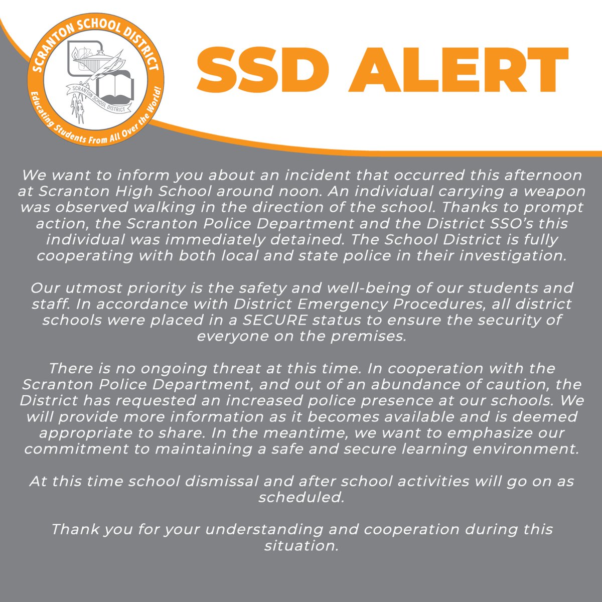 Scranton School District tweet media