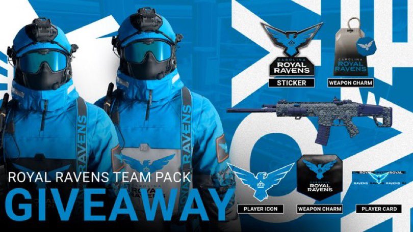 GwinnWRLD's tweet image. 🚨 MAJOR I GIVEAWAY 🚨
Ahead of the Boston Major this weekend, I've got 5 Carolina Royal Ravens Team Packs to giveaway!

🔁 RETWEET this post.
👬🏻 Tag a friend.
✅ Follow myself and @RoyalRavens

Winners announced after Major I, good luck! #AttackFromAbove