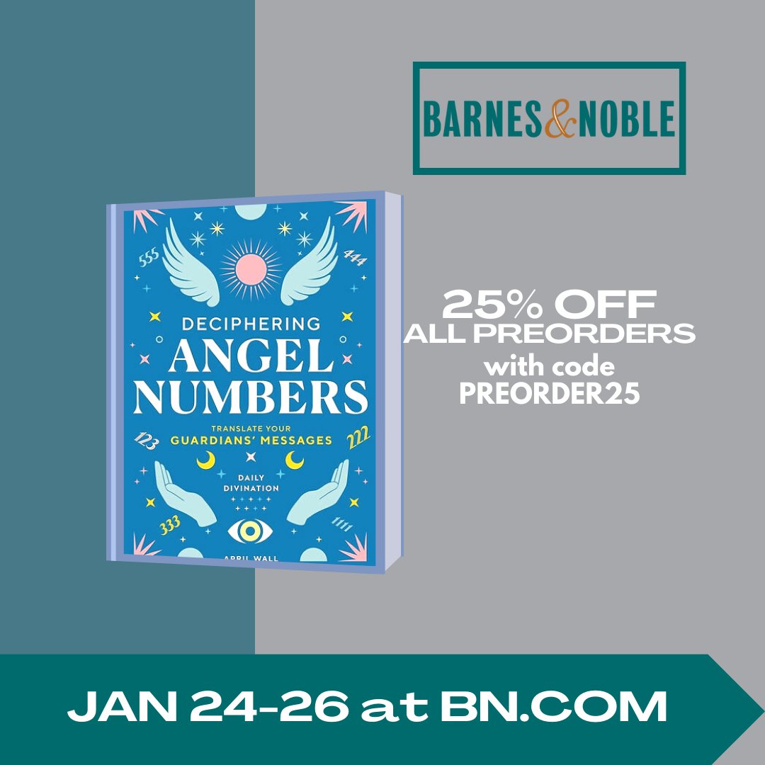 This book baby makes her debut in under two weeks! Hit up the preorder sale at Barnes and Noble now thru Friday and get 25% off! Seems like a very lucky angel number to me 😌

#barnesandnoble #preordersale #preordertoday #decipheringangelnumbers #dailydivination #namastemagical
