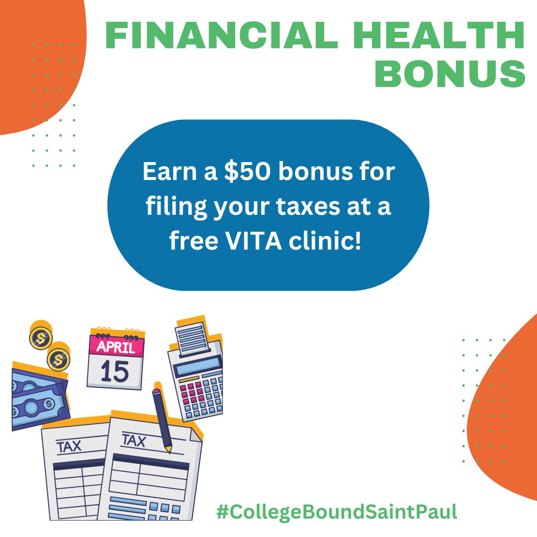 Are you ready for tax season? If you get your taxes prepared at a free VITA community tax clinic, then make sure you claim the $50 Financial Health Bonus for your child's CollegeBound account!

Find a location here: revenue.state.mn.us/free-tax-prepa…