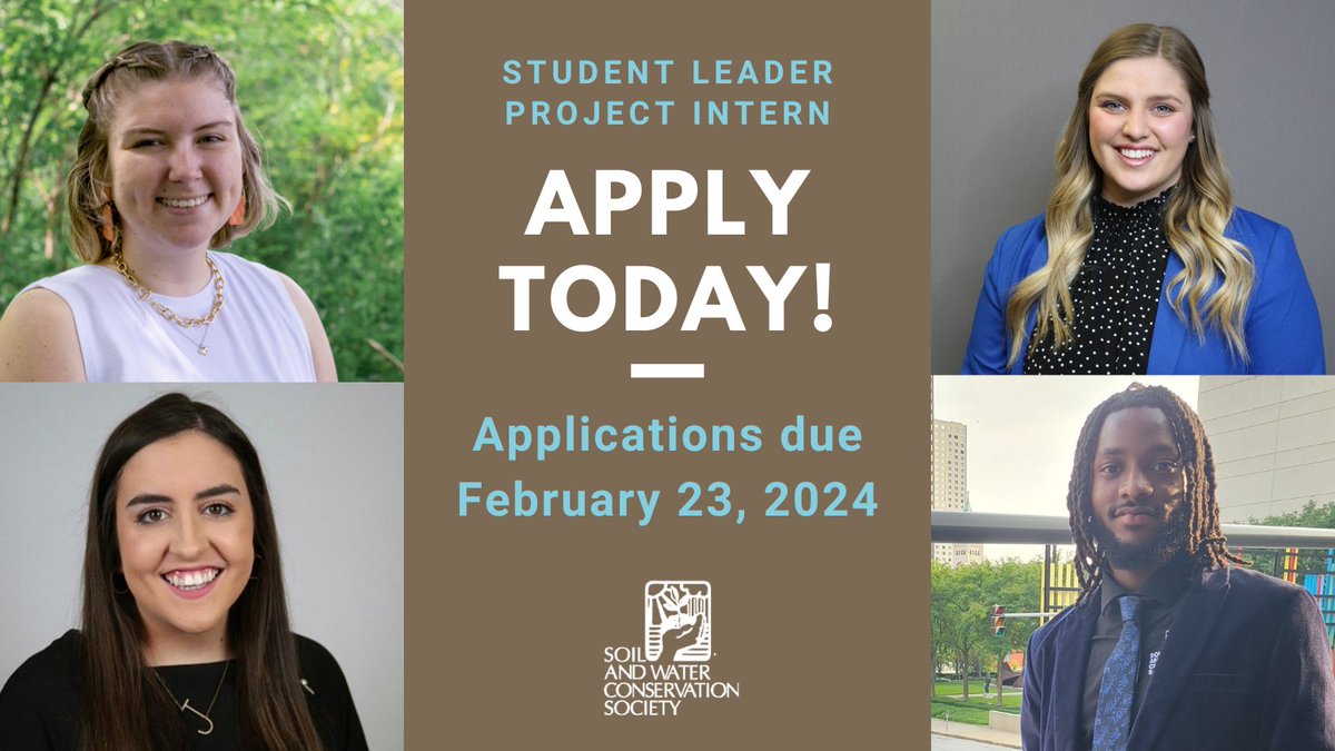 SWCS is looking for a Student Leader Project Intern to join our team for the summer! Gain professional work experience at an international nonprofit and interact with national leaders in agriculture and conservation.

The deadline is Feb. 23! Apply here: swcs.org/resources/news….