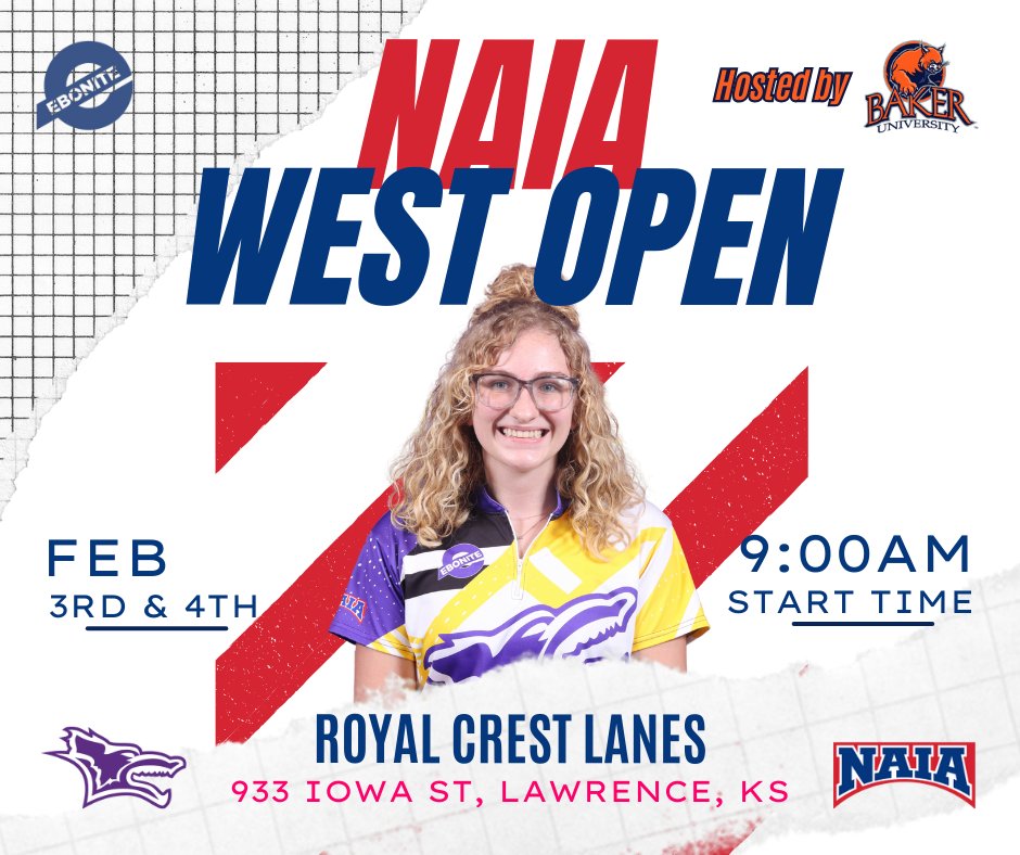 🚨 UPCOMING TOURNAMENT 🚨

The coyotes head east to Lawrence, Kansas to compete in the first NAIA only tournament in the region. Each day will be it's own tournament, which means two opportunities to bring home some hardware! 🏆

#KWUBowling x ROLL YOTES