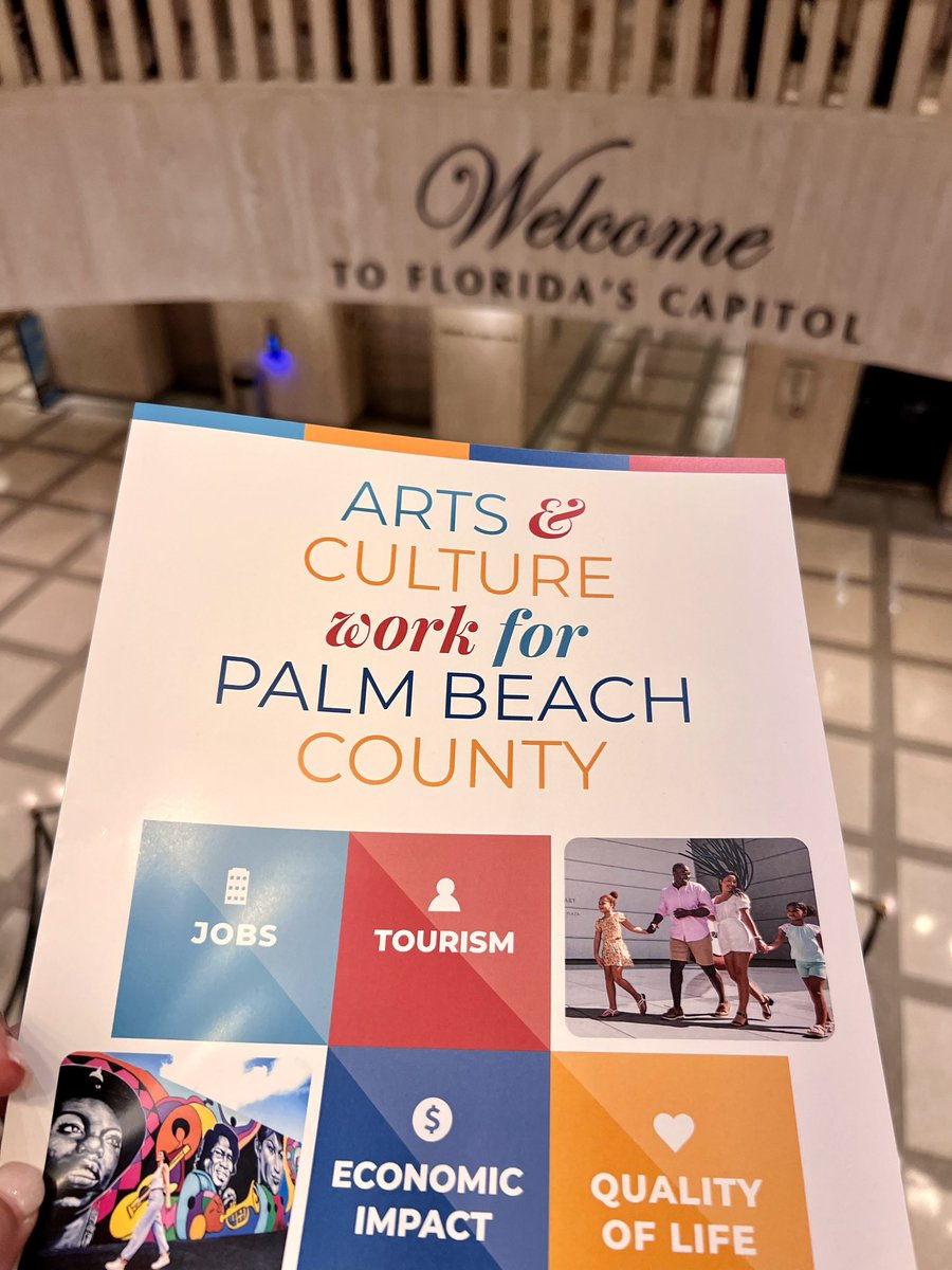 It’s Art &amp; Culture Day at The Capitol. We’re advocating for full funding of the <a href="/CultureBuildsFL/">Florida Arts & Culture</a> grants. In Palm Beach County this means funding for 66 grants and $7.6 million for our sector. Thank you to our Delegation for your support. @loriberman <a href="/TinaPolsky/">State Senator Tina Polsky</a> <a href="/BobbyPowellJr/">Senator Bobby Powell, Jr.</a>