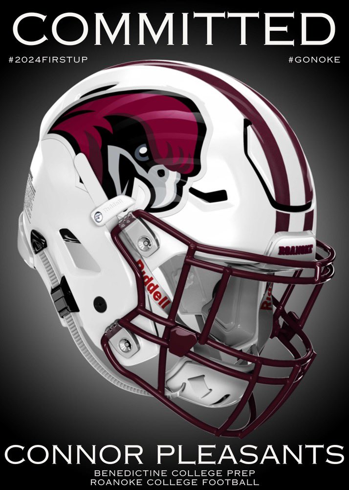 So blessed to say that I’ll be continuing my athletic and academic career at Roanoke College! Thank you to everybody that has been a part of my process to get me to where I’m at now. I’m 100% committed!!!! <a href="/CoachSprad_3/">Tony Spradlin</a> <a href="/BryanStiney/">Coach Stiney</a> <a href="/CoachGiancola/">Mike Giancola</a> <a href="/Coach_Ferrick/">Mitch Ferrick</a> <a href="/RoanokeFB/">Roanoke College Football</a>