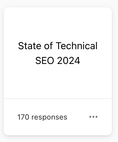 Our State of Tech SEO Survey is at 170 responses!

Help us get to 200 by the end of the week, please 🙏🏽

---
aira.net/state-of-techn…