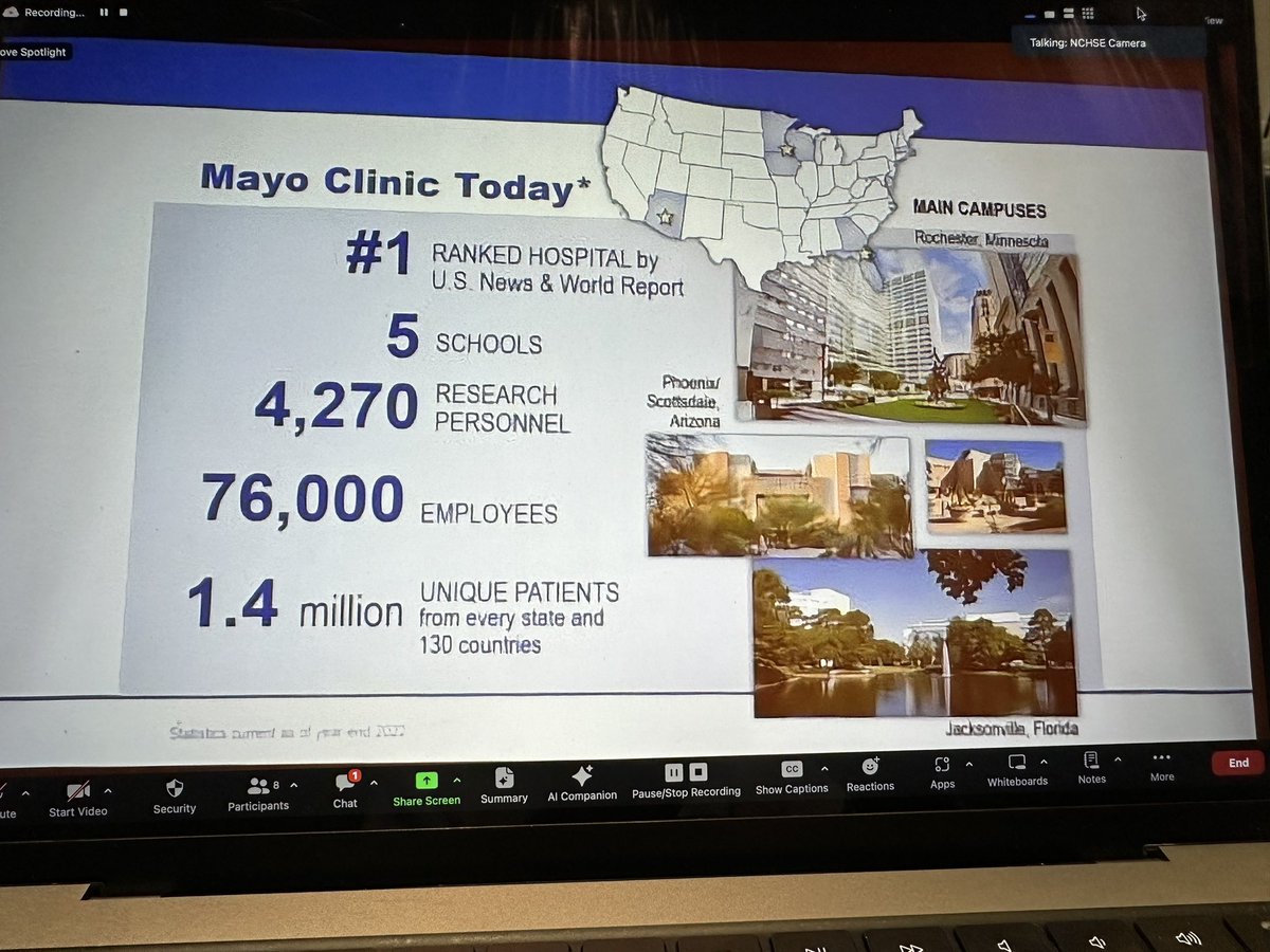 Mayo Clinic presentation @ the NCHSE Annual Board Meeting! Thanks @MayoClinic