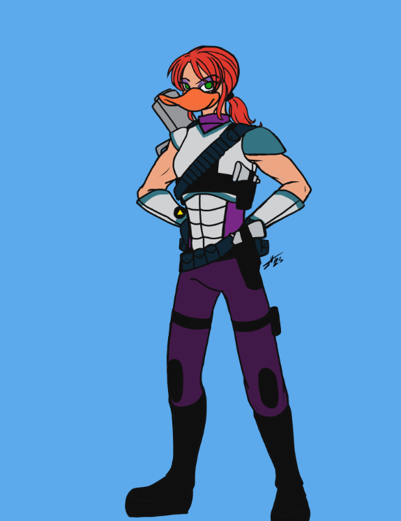 The_Kat_Warrior's tweet photo. since the Mighty Ducks Nostalgia came dragging me back to the fandom (for good this time, I’m sure…), I decided to have some fun re-designing the Ducks’ battle gear.  (post two of two) #mdtas #mightyducksanimated https://t.co/1ryQsA9FH8