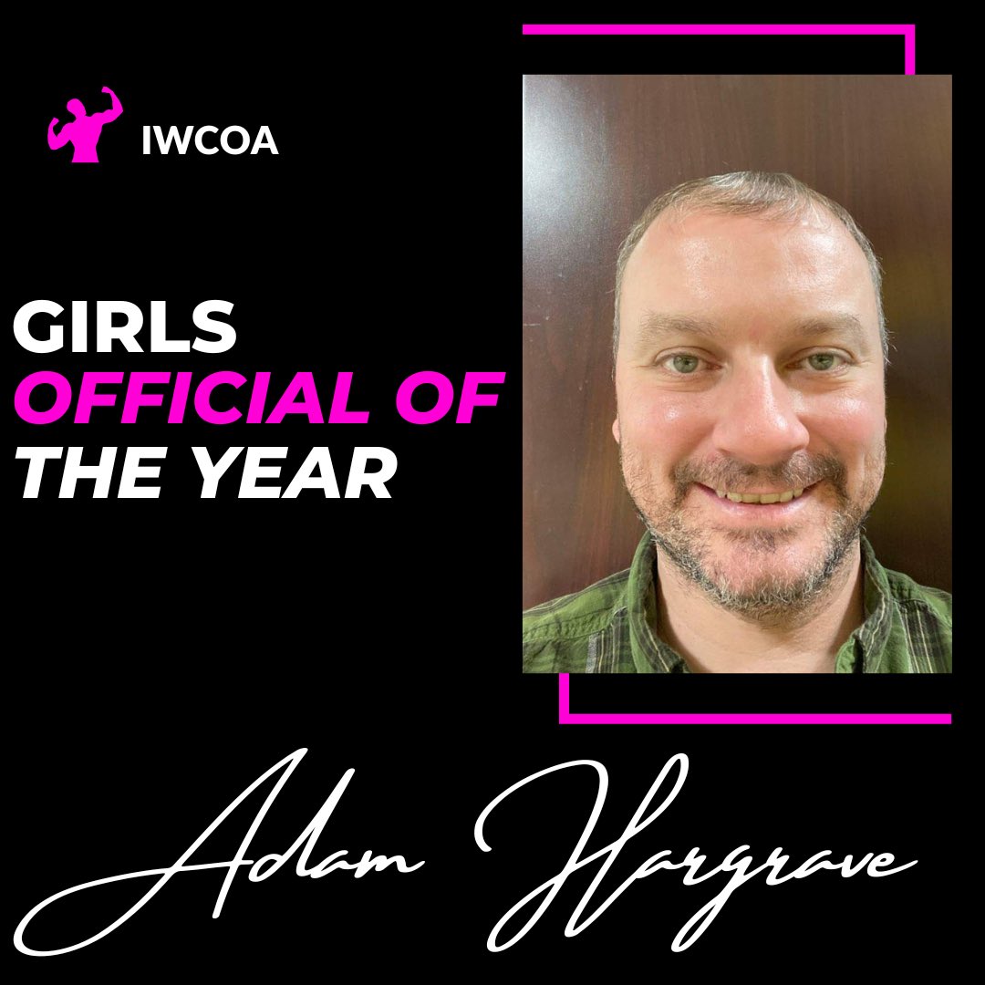 Congratulations to the Girls Official of the Year Adam Hargrave!