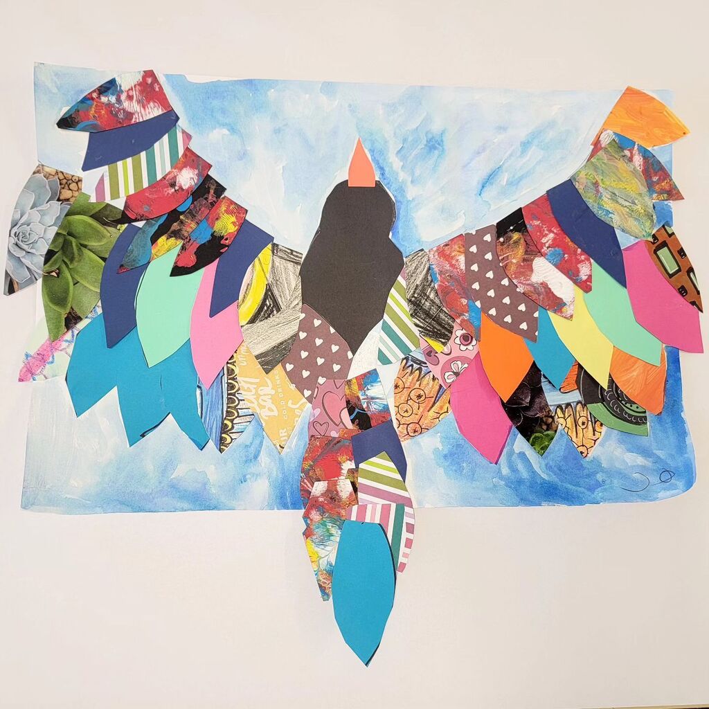 key2art's tweet photo. Spread your wings and fly!
Artwork by Joey G. We have room in our Wednesday morning class and it's covered by ISS!
.
.
.
.
.
.
.
#specialneedsartclass
#artstudioforkids #artclassesforchildrenlongisland #paintpartiesforkids #kidsart #painting  #artcamp  #camplongisland #artca… https://t.co/heNISbCixT