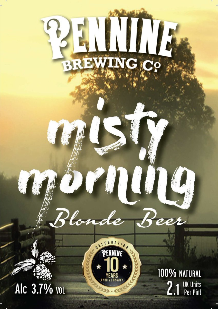 Have you managed to grab a pint of Misty Morning yet?It’s a top pint! 🍻 
Don’t just take our word for it! 💫
🗣️ What a beautiful beer!  Enjoyed one of these last night and had to treat myself to another.  Refreshing and so easy to drink.” - James P
Thanks James! #penninbrewingco
