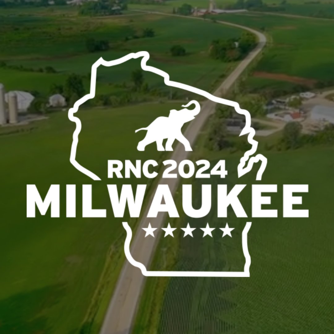 Hunter Schwarz (@hunterschwarz) on Twitter photo @benostrower The logo for the 2024 <a href="/GOPconvention/">GOP Convention</a> borrows some design elements from the Trump campaign logo, wrapping it in an outline of the state of Wisconsin and using five stars. @benostrower The logo for the 2024 <a href="/GOPconvention/">GOP Convention</a> borrows some design elements from the Trump campaign logo, wrapping it in an outline of the state of Wisconsin and using five stars.