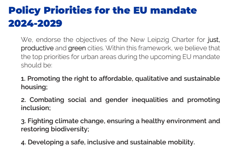 40 big cities signed Brussels Declaration with urban priorities for 🇪🇺 after European elections at @EU2024BE event 2day.

Priorty1⃣:guaranteeing access to housing
Priority 2⃣:combating social exclusion

Surely that covers ending #homelessness - an urban challenge as never before!
