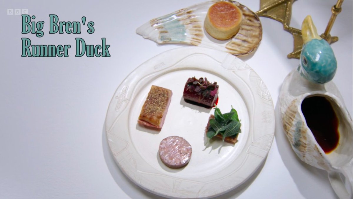 Cal’s running with a duck! #GreatBritishMenu @restaurant_pine