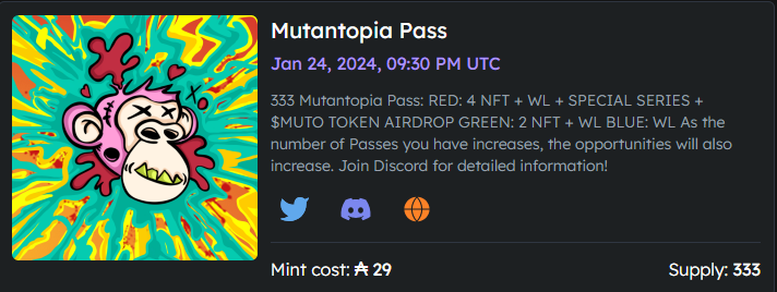 mutantopia's tweet photo. HEY CARDANO FAM! Last 50 min for the Pass! โ๏ธhttps://t.co/Q2OGWGqRoN
๐ฅ(Discorda Exclusive) RT this post and tag 3 friends for a chance to win 1 PASS! https://t.co/Vopz0ALpkl https://t.co/TiIGi5iun6