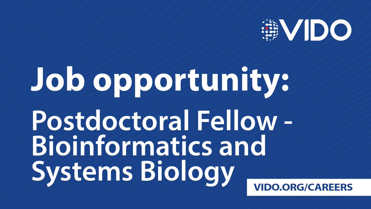 📢 We are seeking a Postdoctoral Fellow, Bioinformatics and Systems Biology to join our team! Working with Dr. Mohamed Helmy <a href="/MohamedHelmybio/">Mohamed Helmy</a>, your focus would be on multi-omics data analysis and machine learning. For more information or to apply, visit: vido.applytojobs.ca/research/27700