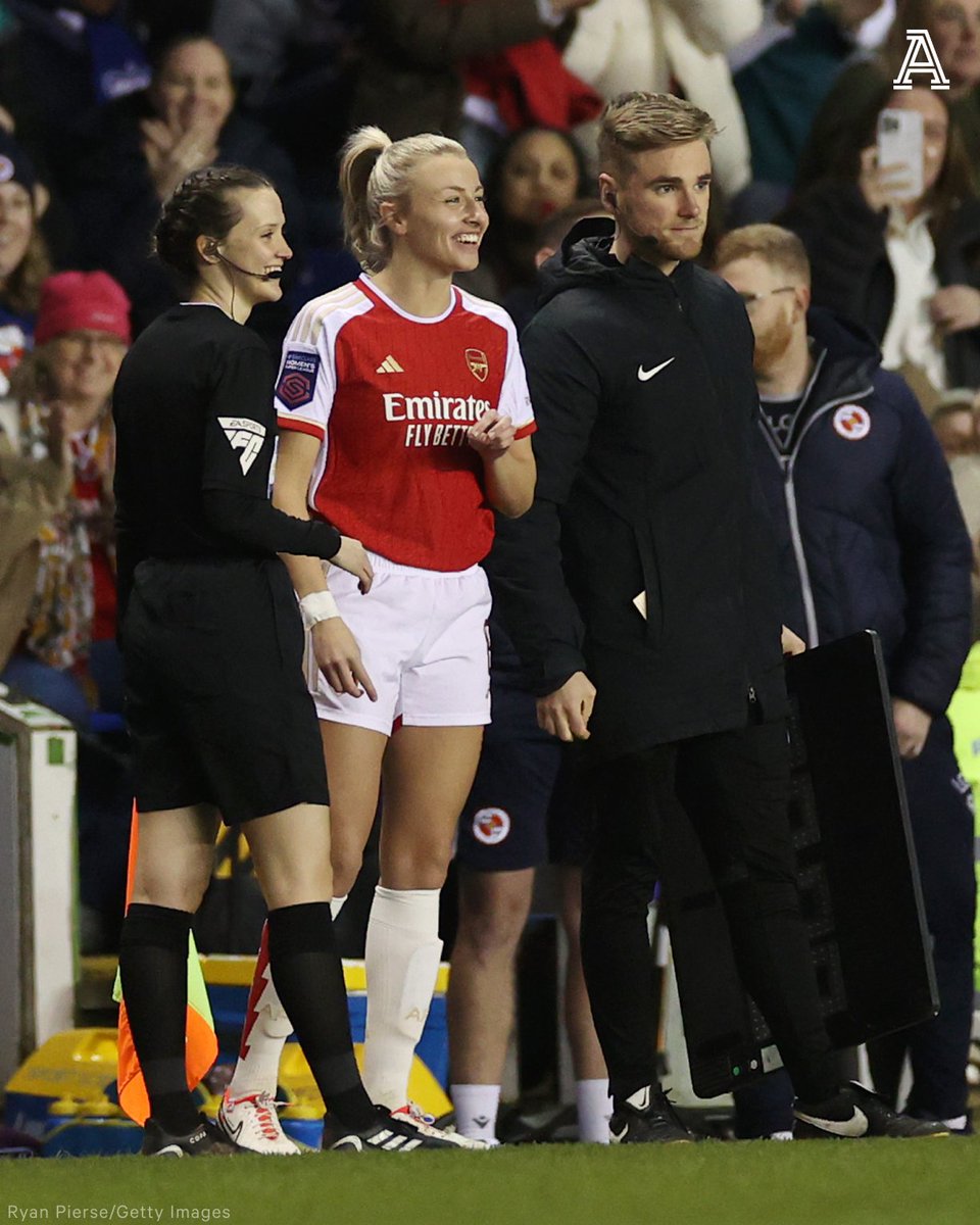 TheAthleticFC's tweet image. Leah Williamson is back. 

Her last game was on 19 April, 2023 — 281 days ago.