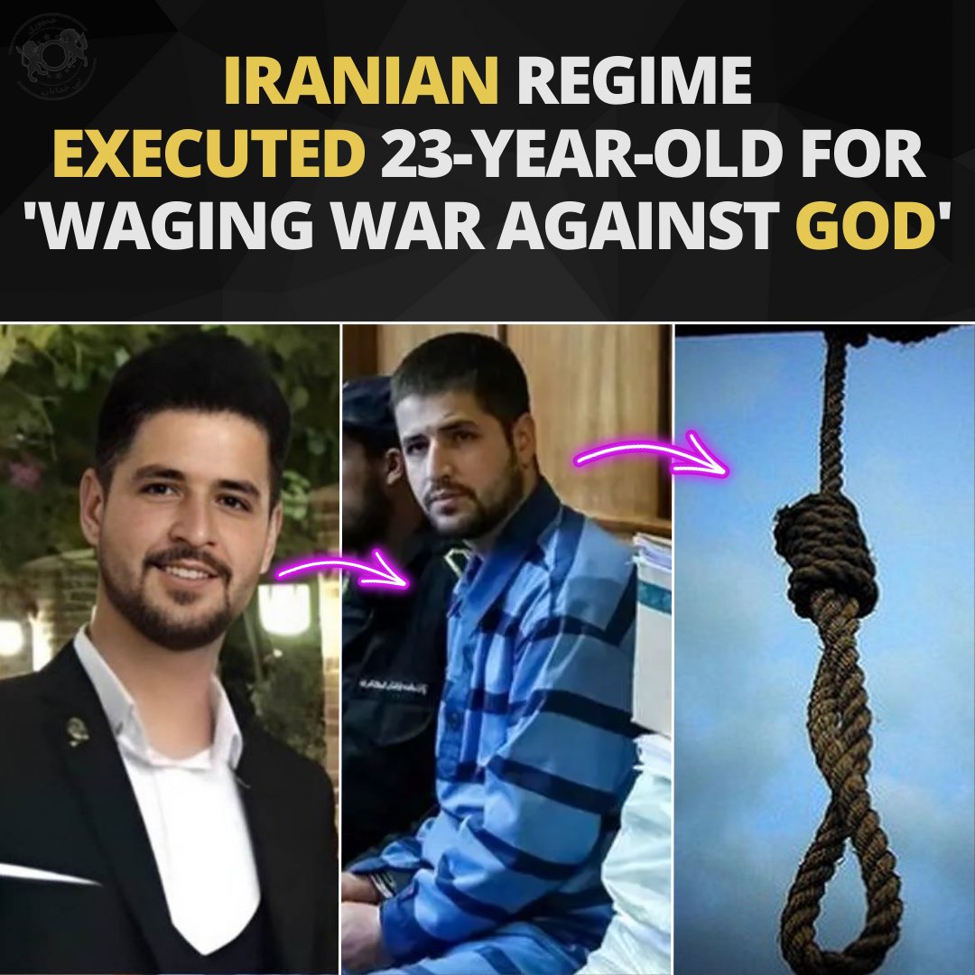 🇮🇷 In Iran, protester Mohammad Ghobadlou, accused of “waging war against God” & killing a law enforcement officer, was executed. He was denied legal representation, suffered beatings, and was deprived of bipolar medication to force a 'confession.'
#MohammadGhobadlou #محمد_قبادلو