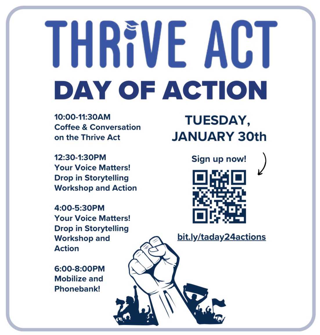 Join students, families, educators, staff, and activists to build the education justice movement and advance the Thrive Act! @massedjustice Sign up here! bit.ly/taday24actions