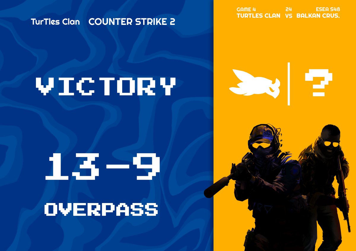 VICTORIA🏆

NUESTROS CHAVALES GANAN A BALKAN CRUSADERS CON UN 13-9 EN OVERPASS. CON ESTO NOS PONEMOS 2-2 Y SEGUIMOS PELEANDO 🔥

EL LUNES VOLVEMOS CON MÁS. GRACIAS A TODOS
#GOTC🐢