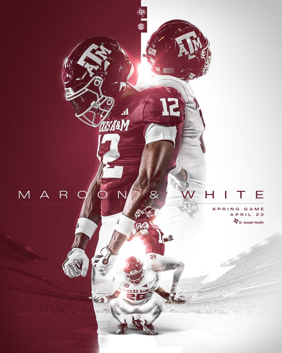 Save The Date 📅 🏈 Maroon & White Game 📅 April 20 🏟️ Kyle Field #GigEm