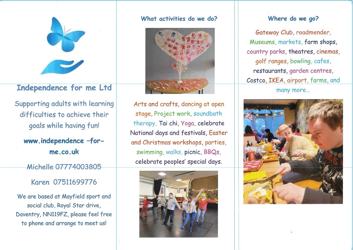 southbrook2016's tweet photo. Independence For Me In Daventry last year went on Holiday twice, Have slept in the National Sea Life Centre B'ham, they cook, going swimming, do cooking   and much more. Phone up Karen or Michelle for further information. https://t.co/RTF1qkMBlG