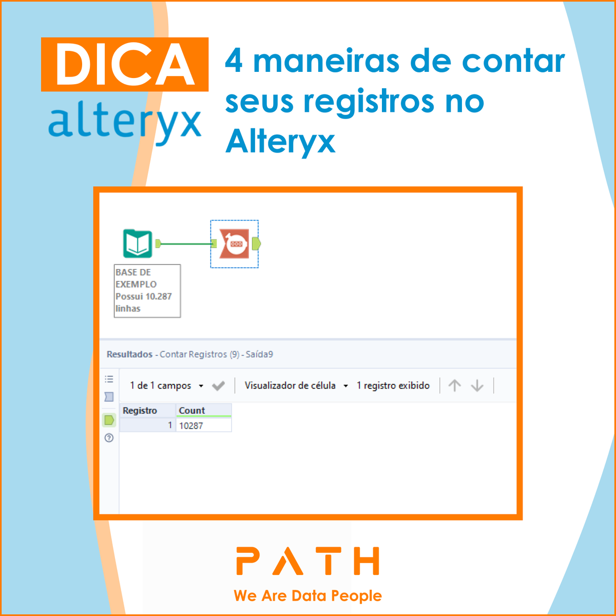 PathDataFan's tweet photo. Nesta dica, vamos conhecer quais ferramentas podemos usar para contar o número de linhas da sua base de dados e usar esse número para fazer cálculos no seu fluxo.
 
Confira no site: https://t.co/jL6IuWJiHE

#alteryx #alteryxtips #togetherwesolve #datafam #pathtips #pathdatafan https://t.co/390ZX1c9jK