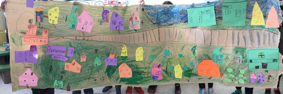 Inspired by Shauntay Grant’s book ‘Africville’ we created a beautiful mural and made blueberry muffins - from the cookbook ‘In the Africville Kitchen’. <a href="/HRCE_NS/">Halifax Regional Centre for Education</a>