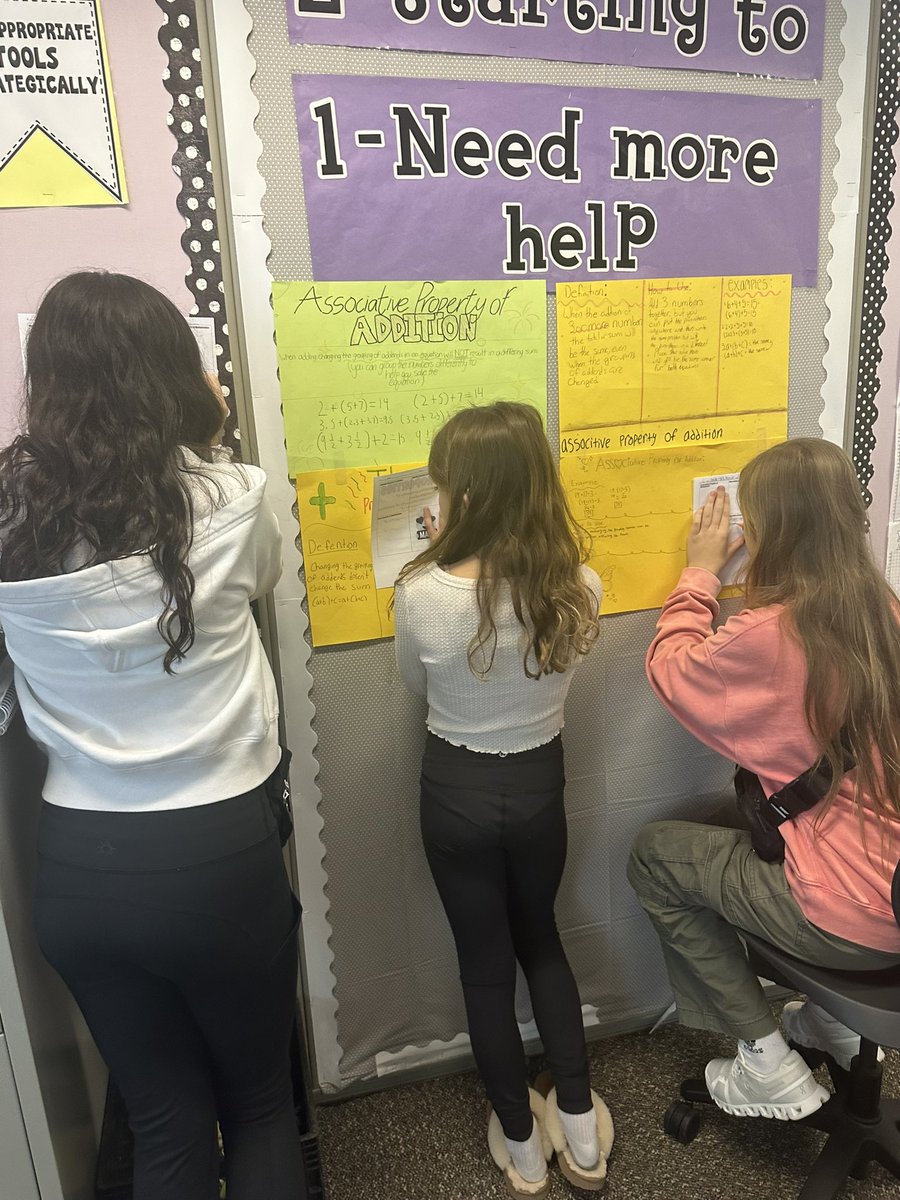 Students participated in a gallery walk today to better understand the different mathematical properties! ✏️<a href="/CenturyWildcats/">Century Junior High</a> #osd135