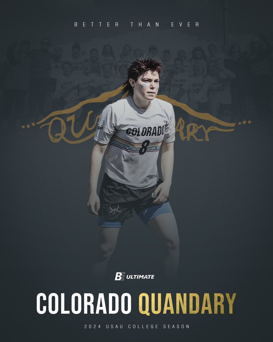 BEUlti's tweet photo. After a huge finals appearance at last year's college nationals, Colorado is primed for another big showing. 🏔️  #collegeseason #betterthanever⁠
⁠
Welcome to the #BEteam @Quandaryult 🤝⁠ https://t.co/Q5UuUelQyd