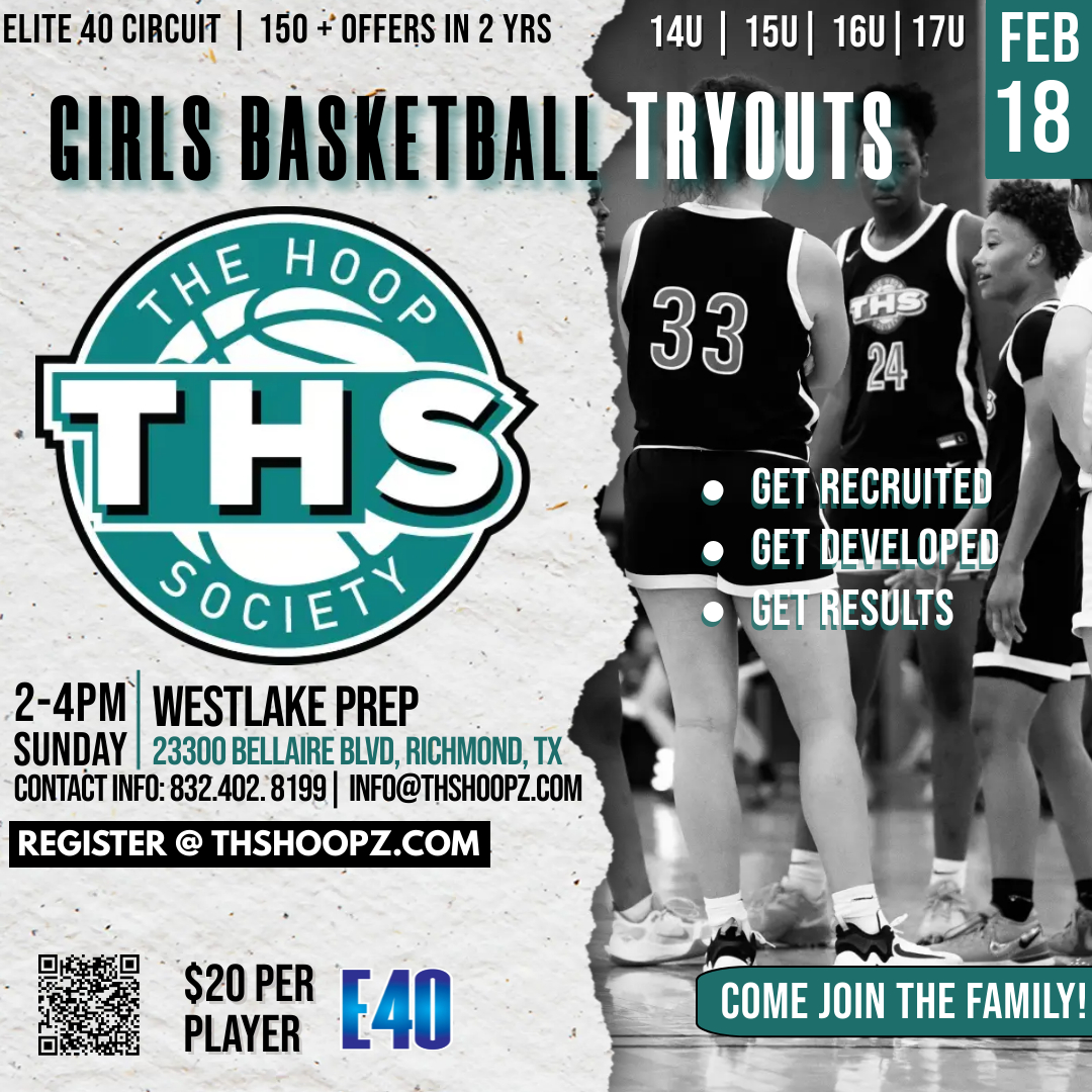 Tryouts Coming Soon! If you are looking to play for an org that puts and emphasis on development and exposure, THS is the place to be.  To find out more about THS and our tryouts please visit thshoopz.com.