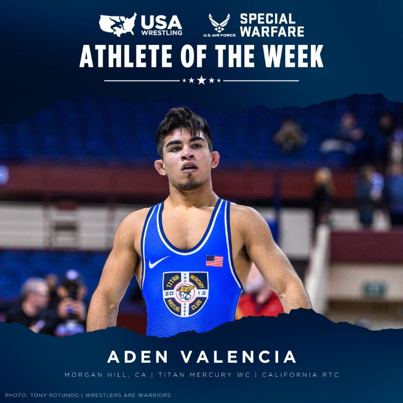 USAWrestling's tweet photo. 🏆 Henri Deglane Grand Prix gold medalist @aden_andstill has been named the USA Wrestling Athlete of the Week presented by @airforcespecwar.