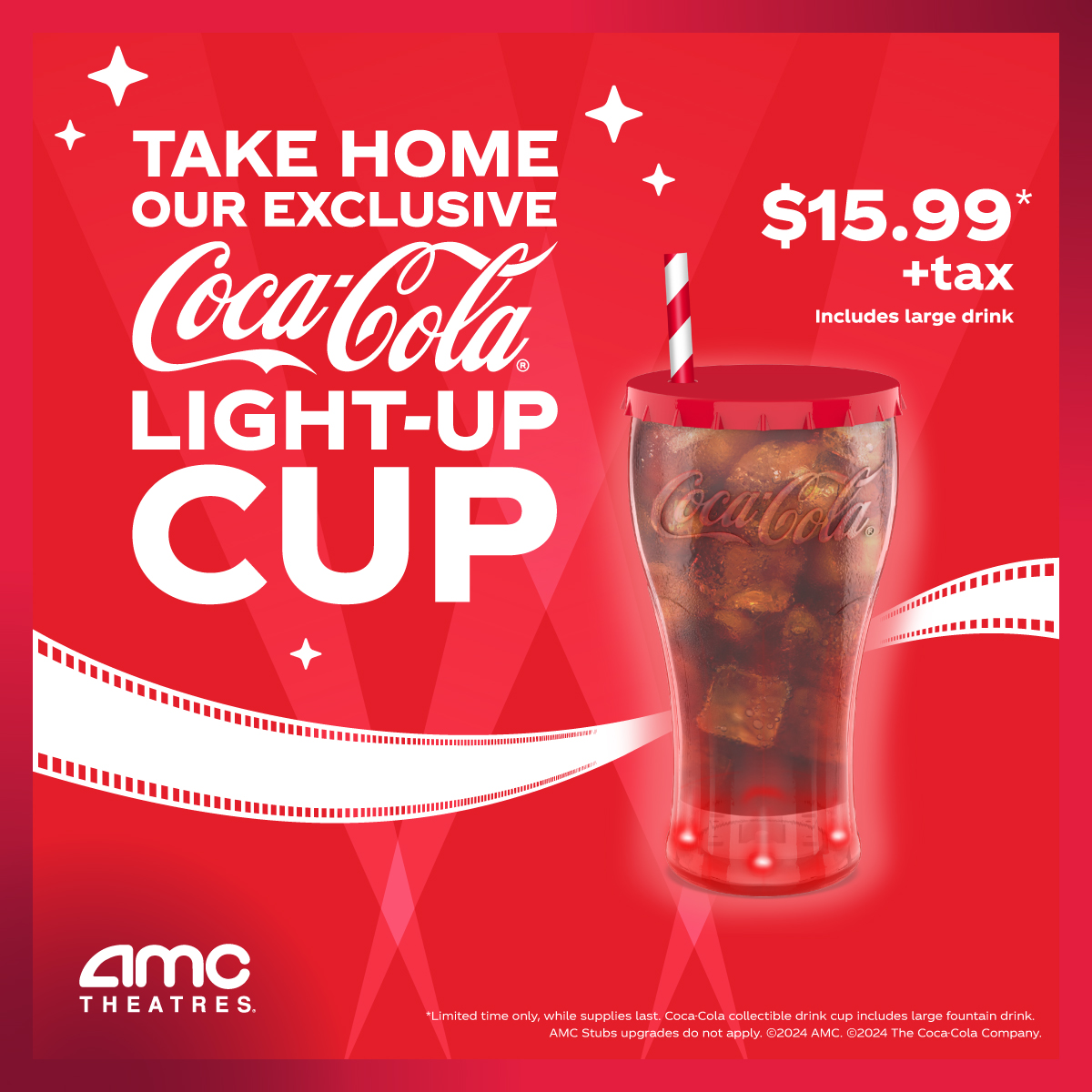 AMC Theatres on X: Nothing goes better with 🍿 than a Coke! ♥️ Find our  Coca-Cola light-up cup at a #AMCTheatres near you! Order now!    / X