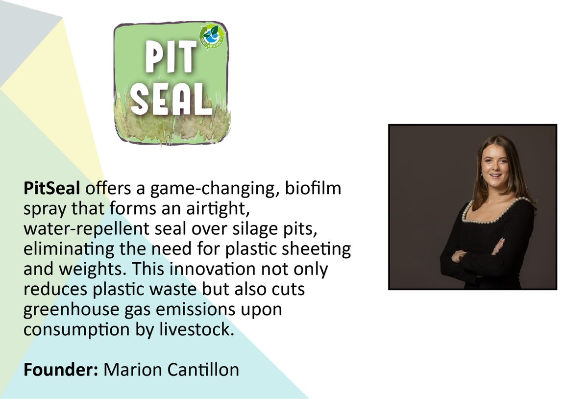 AgTechUCD Innovation Centre (@agtechucd) on Twitter photo Limerick startup <a href="/pit_seal/">PitSeal</a> , founded by <a href="/MarionCantillon/">Marion Cantillon</a> will be pitching at the #Agccelerator Investor Panel next week.
Pitseal offers a game-changing, biofilm spray, that forms an airtight, water-repellent seal over silage pits, eliminating  plastic sheeting and weights. Limerick startup <a href="/pit_seal/">PitSeal</a> , founded by <a href="/MarionCantillon/">Marion Cantillon</a> will be pitching at the #Agccelerator Investor Panel next week.
Pitseal offers a game-changing, biofilm spray, that forms an airtight, water-repellent seal over silage pits, eliminating  plastic sheeting and weights.