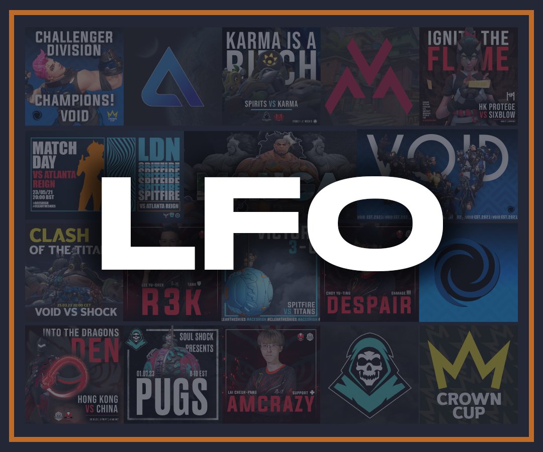 LFO OWCS as Graphic Designer

OW Esports has been so important to me, looking forward to the future and producing great graphics for it too!

Worked with Hangar9/London Spitfire, OWWC Team Hong Kong 2023 &amp; more :)

🌐:jjwdesigns.net
