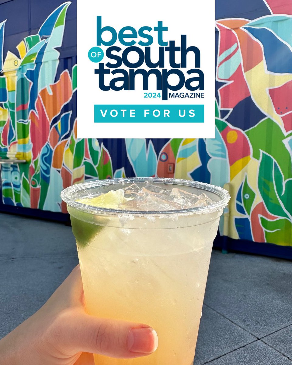 ✨ In our margarita era ✨ Have you voted yet? You have just a few more days to vote for our margarita in the 2024 Best of South Tampa Awards!

Click here to vote every day: tampamagazines.com/best-south-tam…

@thetampacc

#southtampamagazine #tampabay #tampadrinks #tampabar