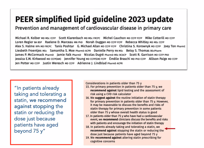 deprescribing's tweet photo. Great talk @wadddee summarizing the current evidence for #statin #deprescribing! 

A decision to stop a statin should be individualized, and take into account the patient's values and preferences, health status, and available evidence.
 
@Drug_Evidence 
https://t.co/XYXgDTmzwA https://t.co/PFK3HrQp41