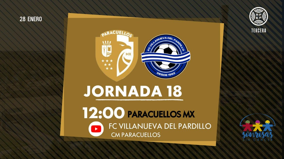 ⚽️🏟️|

Second Round, todo apretadísimo.

¡Es nuestro momento!

<a href="/CDParacuellos/">CD Paracuellos MX</a> vs <a href="/FCVPAR/">FCVPAR</a> 
28/1/2024 🕑12:00

En directo🎥youtube.com/watch?v=7uAEZj…
#Vamosparacuellosmx