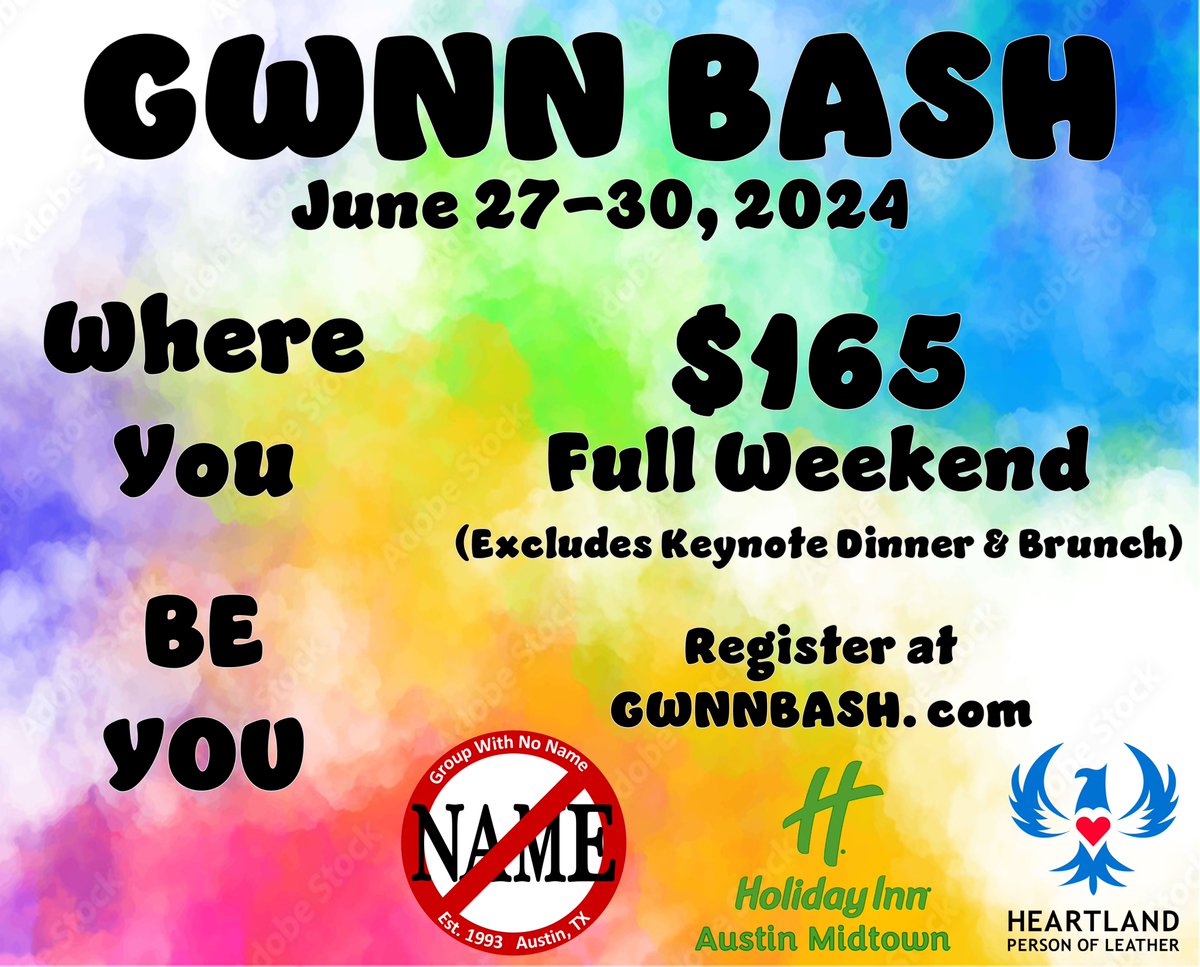 GWNN_BASH's tweet photo. Early Bird might be over but you can still get your tickets over at https://t.co/YW8trdb01F

Day Pass &amp; Party pass will be sold at Door
Lots of add-ons including meals, shirts, pins &amp; stickers

You can also add on a Donation to GWNN BASH or to our Scholarship Fund. https://t.co/JypeL6p8ju