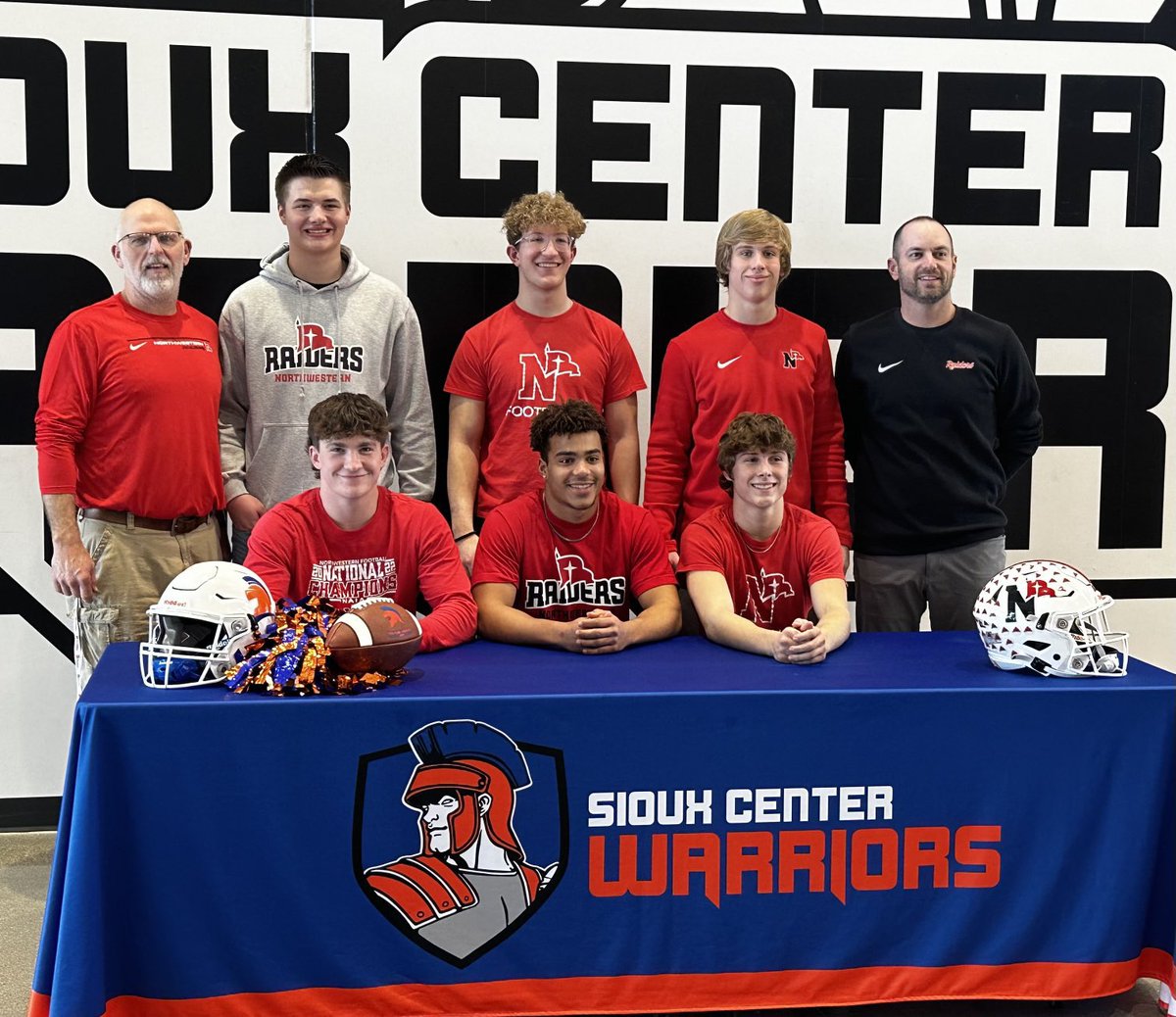 So proud of these guys. They have impacted our program on and off the field. They will do the same at NW. #powerofone #RaidersStandOut
<a href="/coachmmmcc/">Matt McCarty</a>