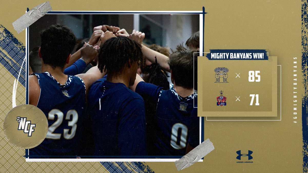 Men’s basketball got the win tonight in front of a great crowd! #GoMightyBanyans