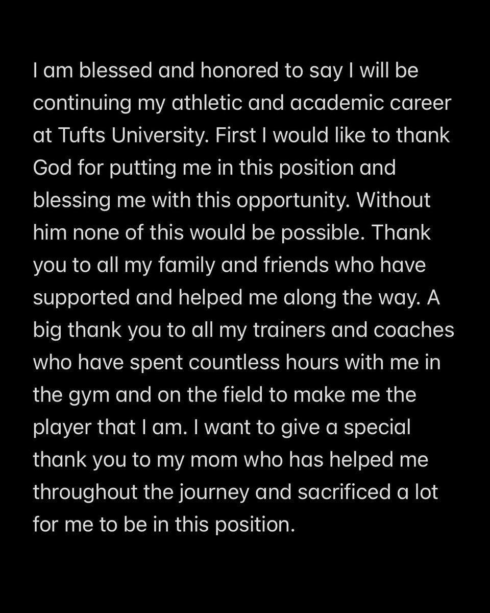 Granville Anderson ll (@llgranville) on Twitter photo #AGTG Committed to Tufts University. <a href="/Coach_Kenn/">Kenn Jones</a> <a href="/CoachCivs/">Jay Civetti 🐘</a> <a href="/KenAnioJr/">Ken Anio</a> <a href="/JeritRoser/">Jerit Roser</a> <a href="/RecruitLouisian/">Recruit Louisiana™️</a> @BallerzBoot <a href="/UHScubathletics/">UHS Athletics</a> <a href="/CoachMacTufts/">Mike MacDonald</a> #AGTG Committed to Tufts University. <a href="/Coach_Kenn/">Kenn Jones</a> <a href="/CoachCivs/">Jay Civetti 🐘</a> <a href="/KenAnioJr/">Ken Anio</a> <a href="/JeritRoser/">Jerit Roser</a> <a href="/RecruitLouisian/">Recruit Louisiana™️</a> @BallerzBoot <a href="/UHScubathletics/">UHS Athletics</a> <a href="/CoachMacTufts/">Mike MacDonald</a>