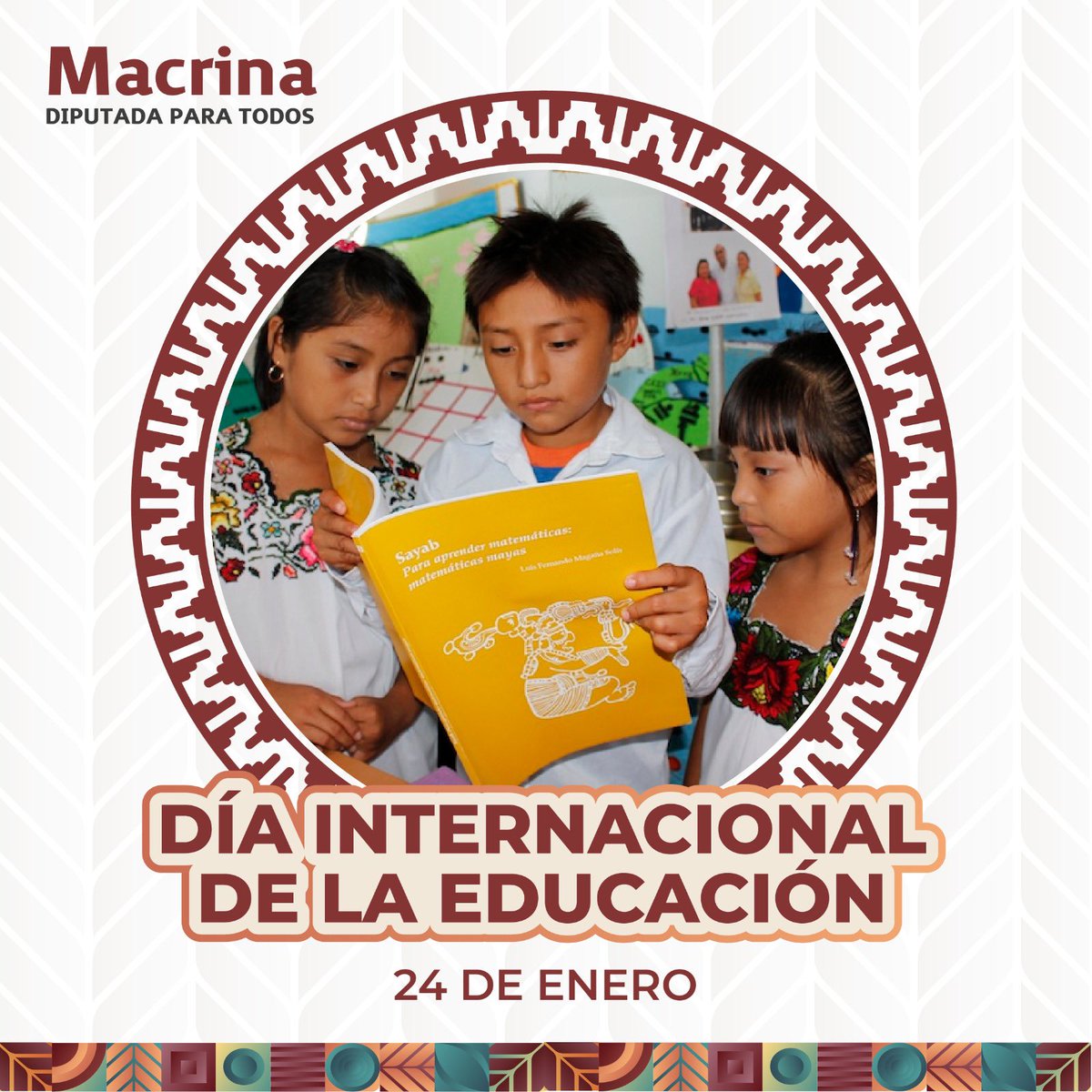 Hoy en el Día Internacional de la Educación reiteramos nuestro compromiso para generar políticas que ayuden a brindar una educación de clase, digna y gratuita con acceso para todos.

Legislamos para una educación de calidad.

#TotlakayitakanTonochtin 
#DiputadaIndigena