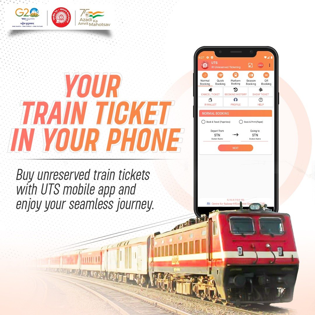 srdcmmumbaicr's tweet photo. 𝐆𝐨 𝐃𝐢𝐠𝐢𝐭𝐚𝐥 𝐛𝐲 𝐔𝐬𝐢𝐧𝐠 "𝐔𝐓𝐒 𝐀𝐩𝐩"
Passengers can easily purchase unreserved train tickets with the #UTS_app and enjoy a comfortable journey.
#UTSMobileApp #GoDigital
@Central_Railway @drmmumbaicr https://t.co/Ac2X7jcopL