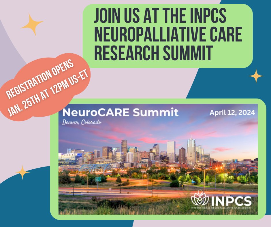 Register for NeuroCARES, where neuropalliative care researchers can interact with each other, leaders, and staff from the National Institute of Neurological Disorders and Stroke (NINDS) to discuss current research. Visit inpcs.org/neurocare2024 for more information! @NIH_NINDS