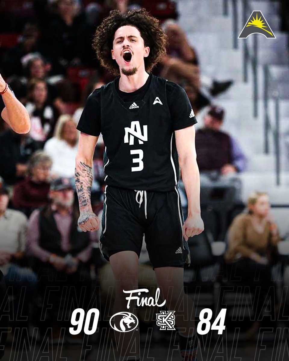 Atlantic Sun Conference (@asunsports) on Twitter photo FINAL 🏀
<a href="/UNA_Basketball/">North Alabama Men's Basketball</a> pulls off a big-time road victory over the defending #ASUNMBB Champs! 👏💯
#ASUNBuilt | #RoarLions🦁 FINAL 🏀
<a href="/UNA_Basketball/">North Alabama Men's Basketball</a> pulls off a big-time road victory over the defending #ASUNMBB Champs! 👏💯
#ASUNBuilt | #RoarLions🦁