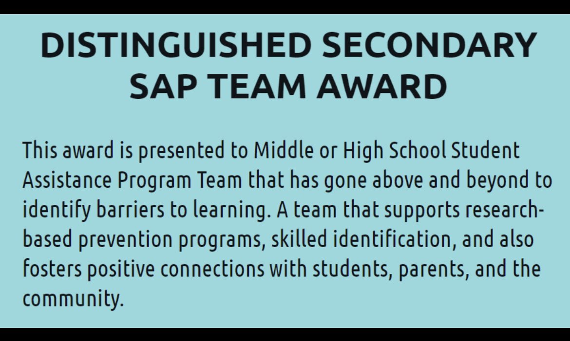 Well… I made a mistake. A few weeks ago I wrote a post explaining how @NorthernLehigh middle school’s student assistance program team was nominated for statewide recognition but did not win. Apparently, I read old information that was dated for the 2023 school year. 🤦🏼‍♂️ Today, I…